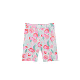 ALMA BICYCLE SHORTS (KIDS) - MINT PINK FLOWER