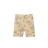 ALMA-BICYCLE-SHORTS (KIDS) - YELLOW GREEN FLOWER