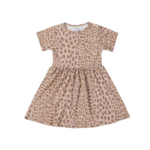 ALMA-SS-BABYDOLL-DRESS (KIDS) - DESERT LUX LEO