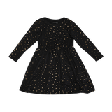 ALMA-LS-BABYDOLL-DRESS (KIDS) - BLACK GOLD HEART
