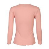 NATALIA LS ROUND NECK BLOUSE - DUSTY ROSE