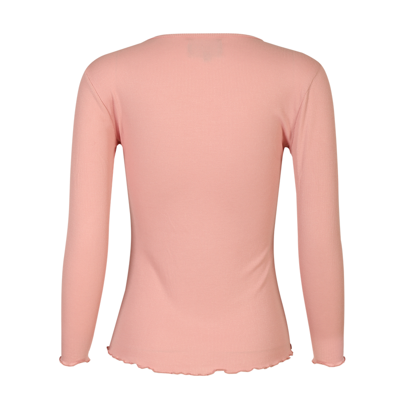NATALIA LS ROUND NECK BLOUSE - DUSTY ROSE