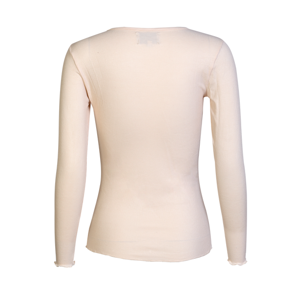 NATALIA LS ROUND NECK BLOUSE - CREAMY
