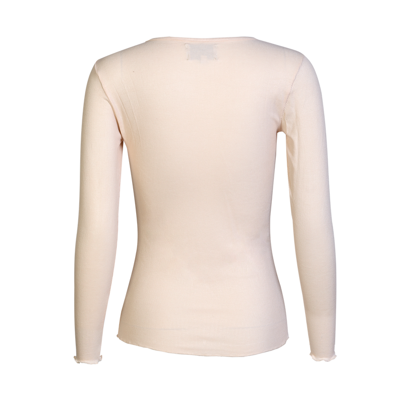 NATALIA LS ROUND NECK BLOUSE - CREAMY