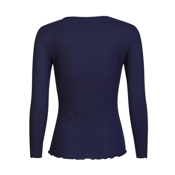 NATALIA LS ROUND NECK BLOUSE - MIDNIGTTH NAVY