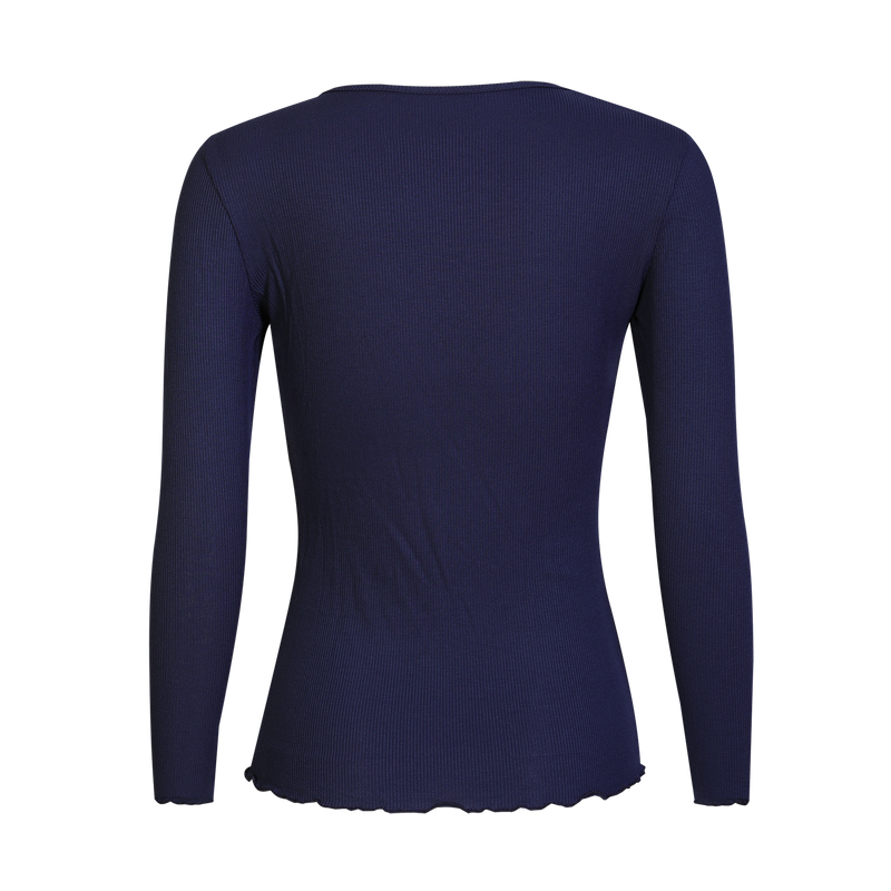 NATALIA LS ROUND NECK BLOUSE - MIDNIGTTH NAVY