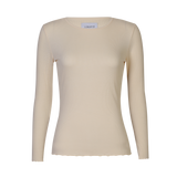 NATALIA LS ROUND NECK BLOUSE - ECRU
