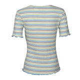 NATALIA-SS-BLOUSE - BLUE MINT SAND STRIPE