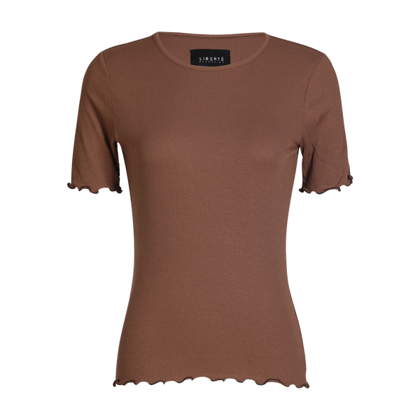 NATALIA-SS-BLOUSE - BROWN
