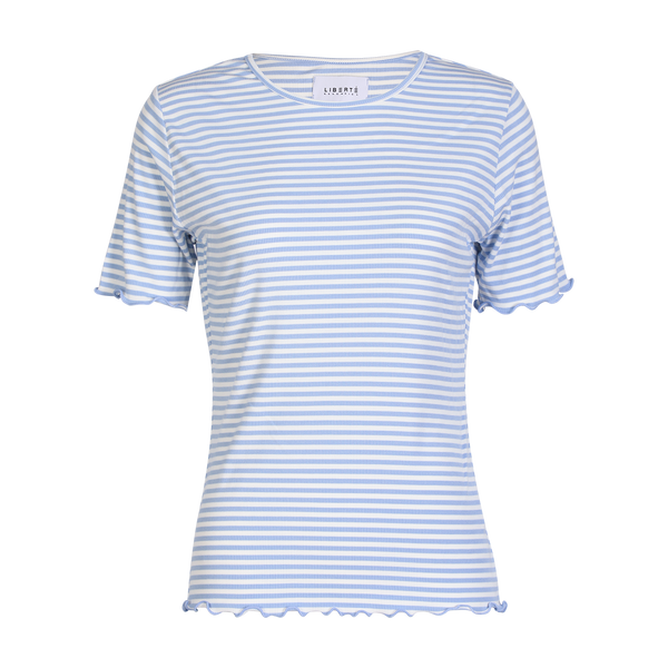 NATALIA-SS-BLOUSE - LIGHT BLUE WHITE STRIPE