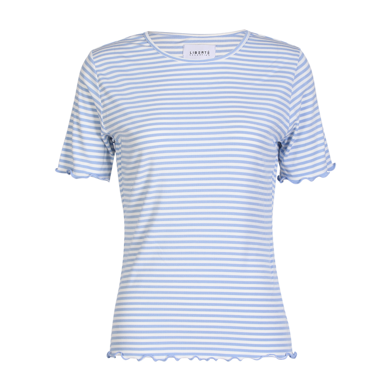 NATALIA-SS-BLOUSE - LIGHT BLUE WHITE STRIPE