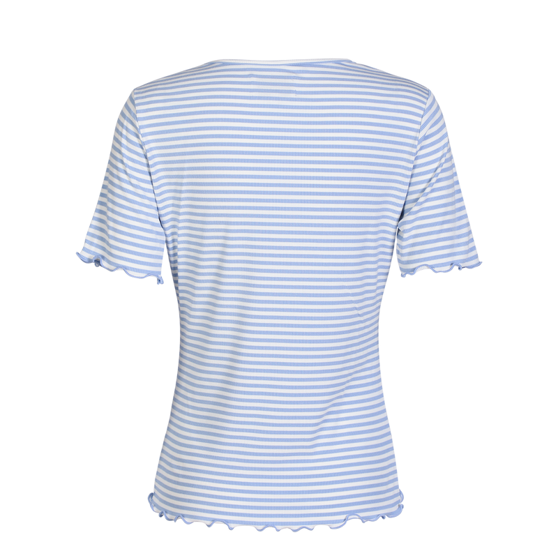 NATALIA-SS-BLOUSE - LIGHT BLUE WHITE STRIPE