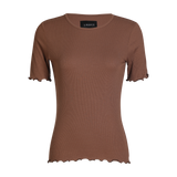 NATALIA SS BLOUSE - LIGHT BROWN