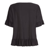ALMA-FRILL-T-SHIRT - BLACK