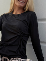 ALMA-LS-TWIST-TSHIRT - BLACK