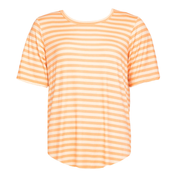 ALMA-TSHIRT - ORANGE PEACH STRIPE