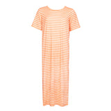 ALMA-TSHIRT-DRESS - ORANGE PEACH STRIPE