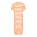 ALMA-TSHIRT-DRESS - ORANGE PEACH STRIPE