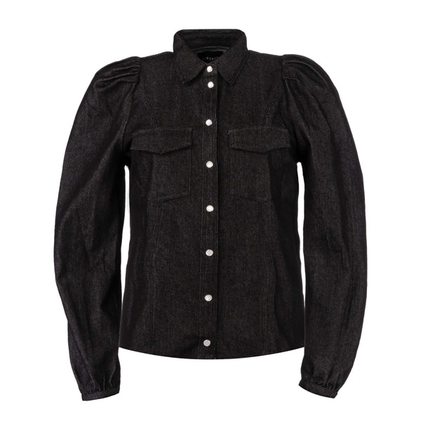 ASTA-LS-SHIRT - BLACK DENIM