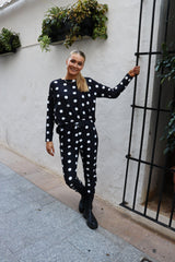 ALMA-PANT - BLACK BIG DOT