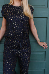 ALMA-TOP - BLACK GOLD HEART