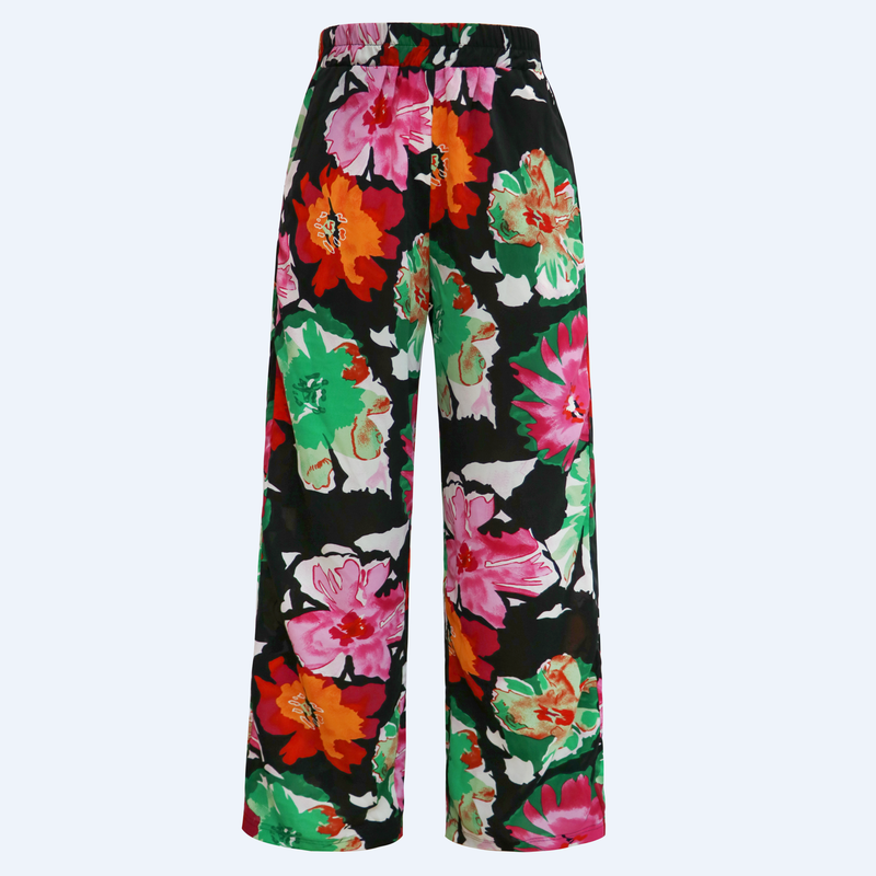 ANDREA-PANTS - BLACK BIG FLOWERS