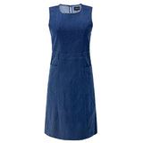 ASTA NS LONG DRESS - BLUE DENIM