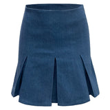 ASTA-PLISSE-SKIRT - BLUE DENIM