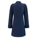 ASTA-V-NECK DRESS - BLUE DENIM