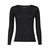 MESH LS TSHIRT, FLOCK - BLACK HEART
