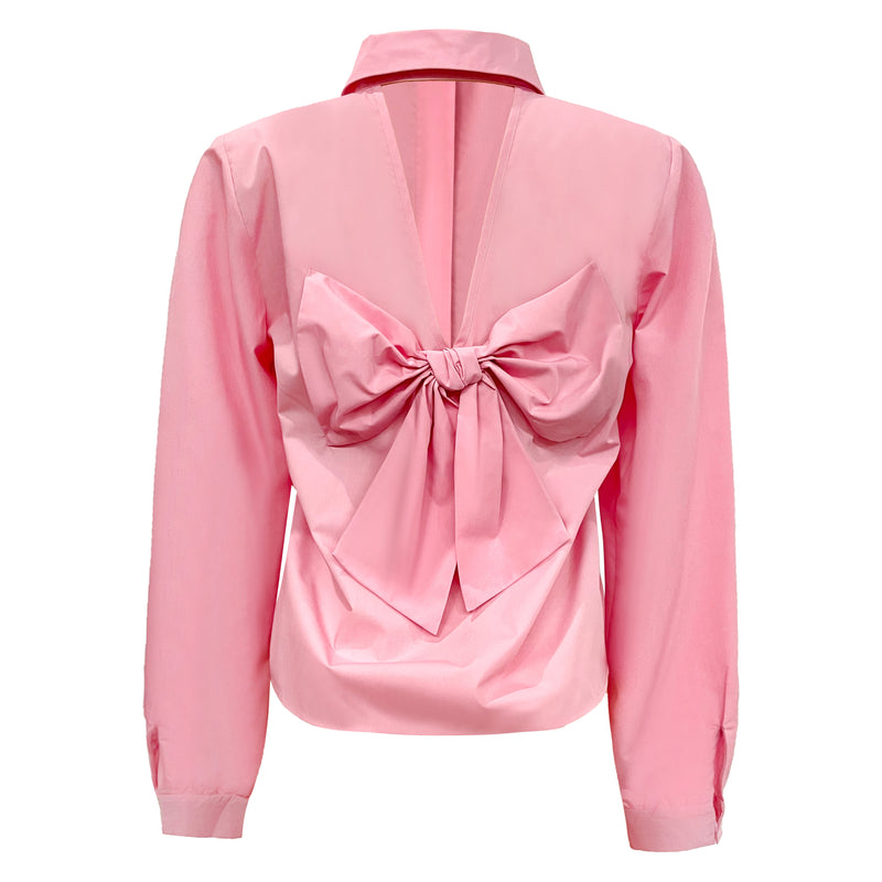 BOBO-LS-BOW-SHIRT - BUBBLEGUM