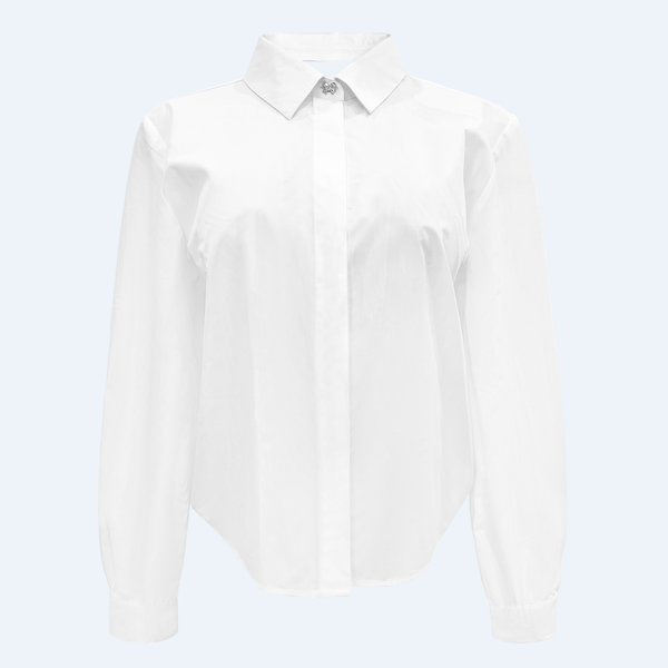 BOBO-LS-BOW-SHIRT - WHITE