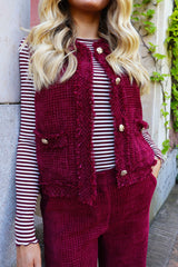COCO WIDE PANTS - BORDEAUX
