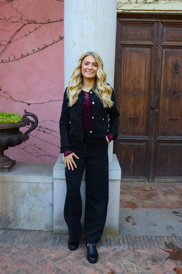 COCO WIDE PANTS - BLACK