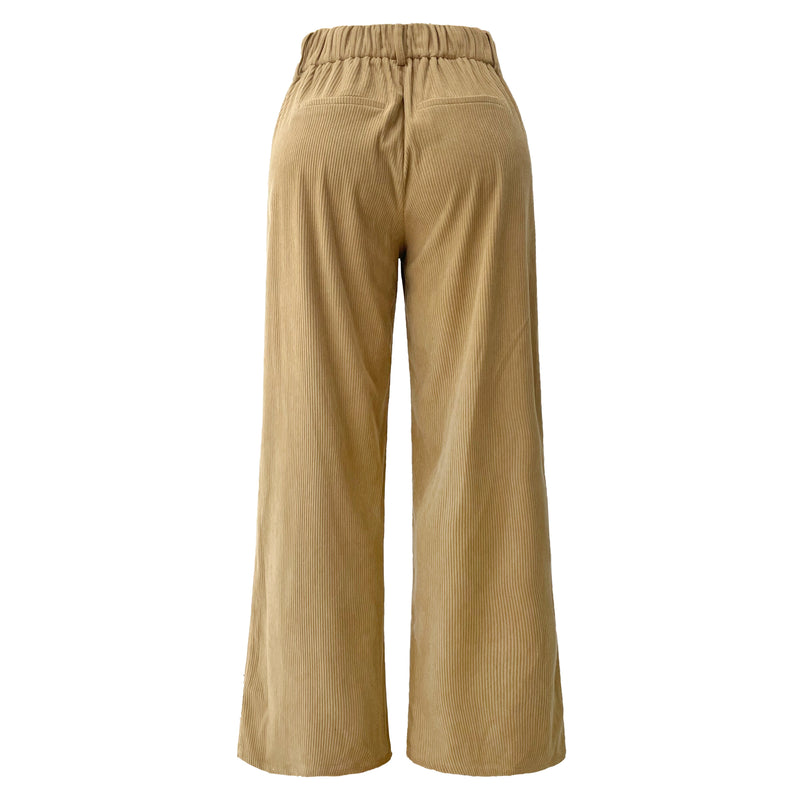 CORDUROY WIDE PANTS - SAND