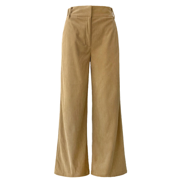 CORDUROY WIDE PANTS - SAND