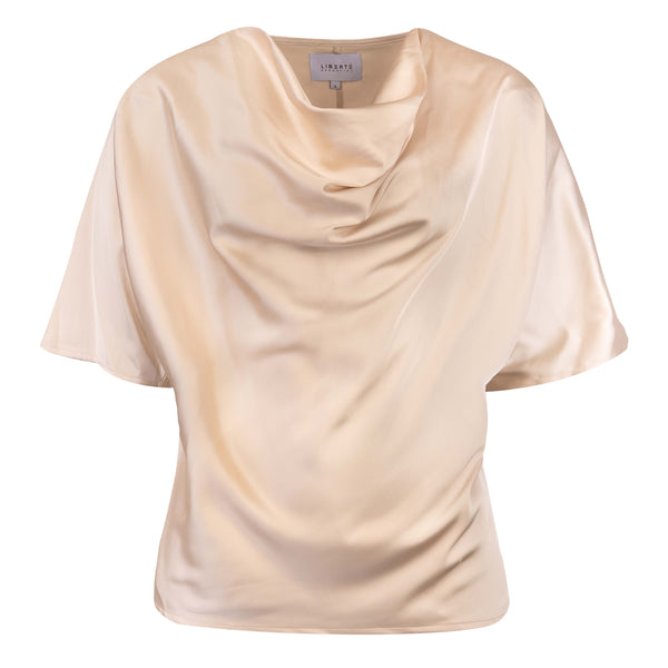 DRAPPI BLOUSE - OFFWHITE SATEEN