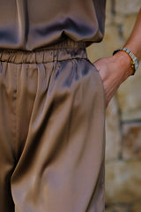 TIKI WIDE PANTS - BROWN