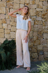 TIKI WIDE PANTS - CHAMPAGNE