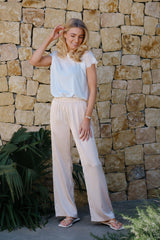 TIKI WIDE PANTS - CHAMPAGNE