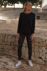 ALMA LEGGINGS (FLEECE) - DUSTY CAMO DARK BROWN