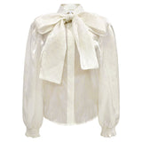 ELINA-LS-BLOUSE - WHITE DIAMOND