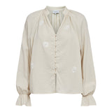 FINE LS BLOUSE - CREME