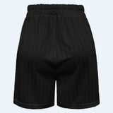 FELIA-SHORTS - BLACK SIMILI