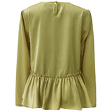 FIE LS FRILL BLOUSE - AVOCADO