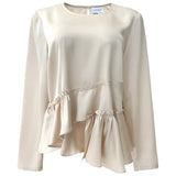 FIE LS FRILL BLOUSE - CHAMPAGNE