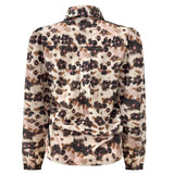 FLORA LS BLOUSE - BROWN BLACK  FLOWER