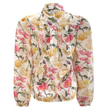 FLORA LS BLOUSE - CREME YELLOW FLOWERS