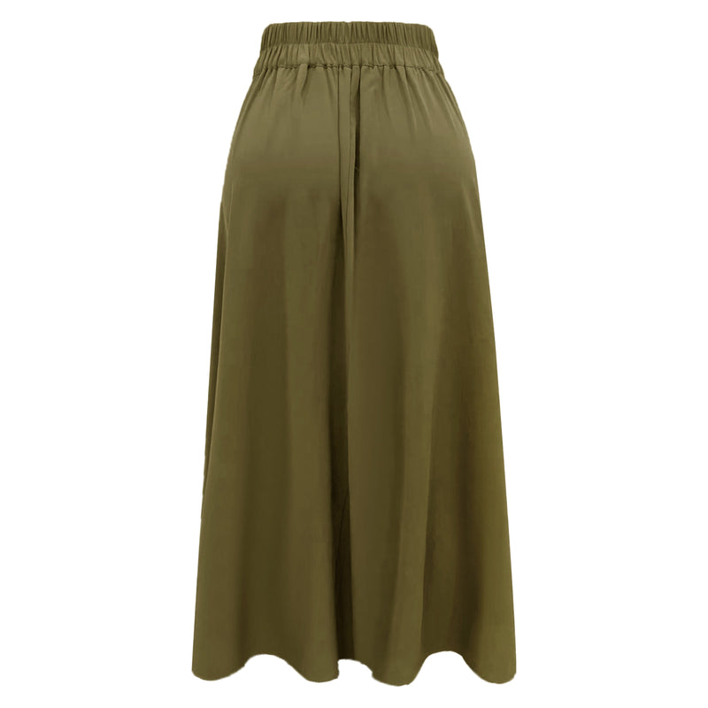 PEACE-LONG-SKIRT - ARMY