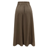 FREDE-LONG-SKIRT - DARK BROWN